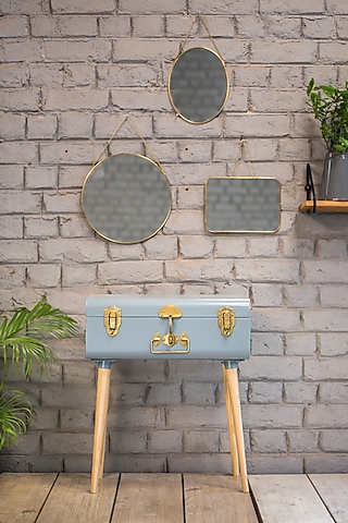 Grey Rubberwood & Metal Table by Living with Elan