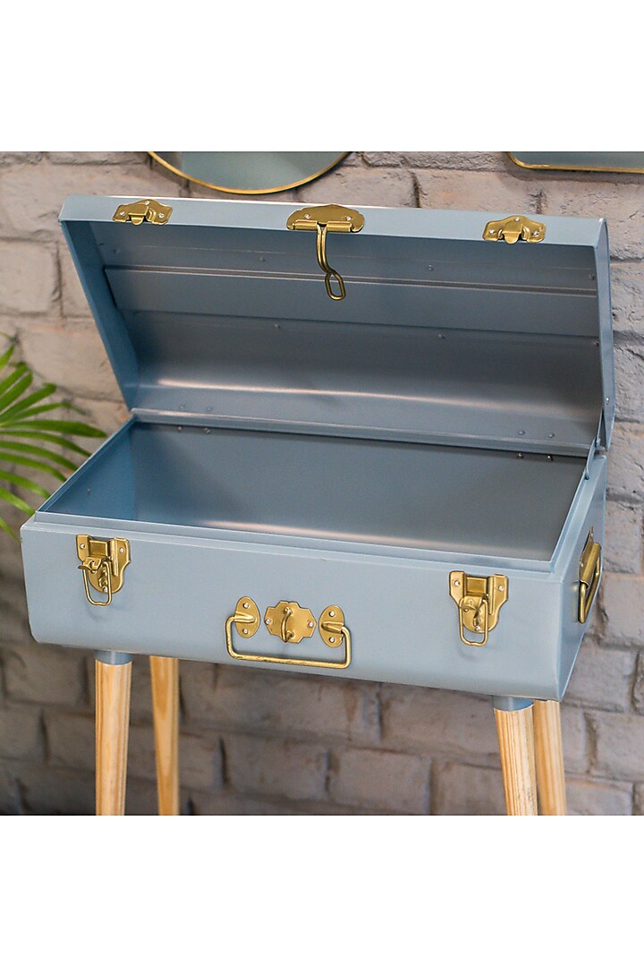 Grey Rubberwood & Metal Table by Living with Elan at Pernia's Pop Up Shop