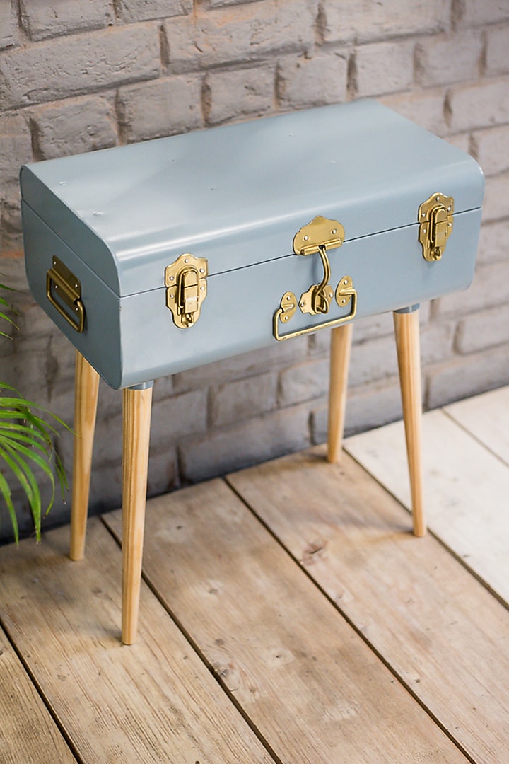 Grey Rubberwood & Metal Table by Living with Elan at Pernia's Pop Up Shop