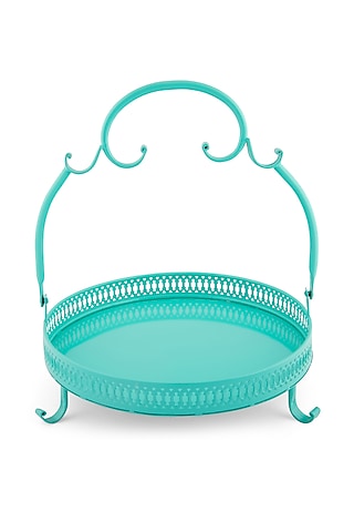Aqua Galvanised Steel Tray by Living with Elan