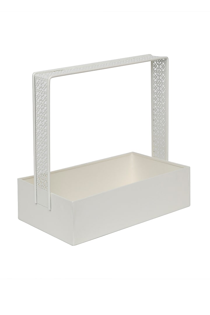 Ivory Galvanised Steel Tray by Living with Elan at Pernia's Pop Up Shop