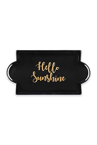 Black Galvanised Steel Tray by Living with Elan
