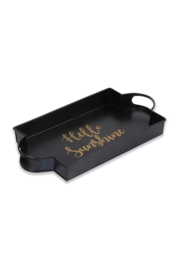 Black Galvanised Steel Tray by Living with Elan at Pernia's Pop Up Shop