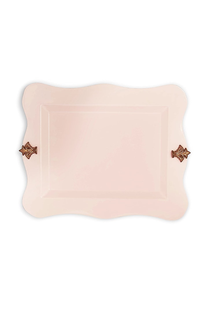 Light Pink Galvanised Steel Tray by Living with Elan