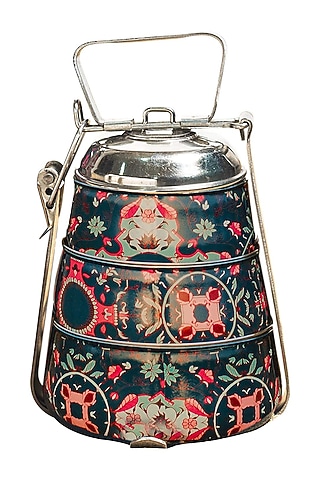 Multi-Colored Galvanised Steel Tiffin by Living with Elan