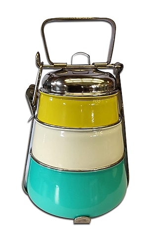 Multi-Colored Galvanised Steel Tiffin by Living with Elan