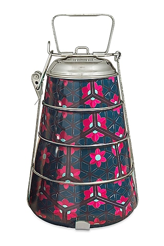 Multi-Colored Galvanised Steel Lunch Box by Living with Elan