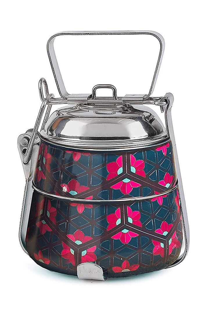 Multi-Colored Galvanised Steel Lunch Box by Living with Elan