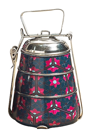 Multi-Colored Galvanised Steel Lunch Box by Living with Elan