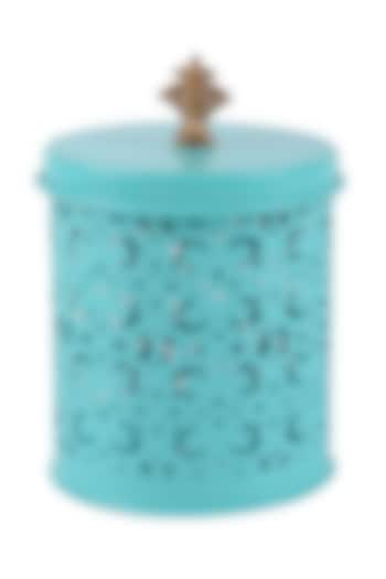 Aqua Canister In Galvanised Steel Canister by Living with Elan at Pernia's Pop Up Shop