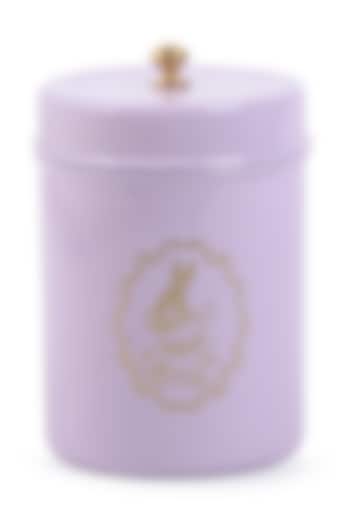 Lilac Galvanised Steel Canister by Living with Elan at Pernia's Pop Up Shop