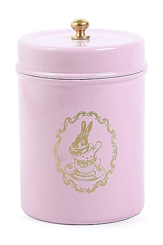 Light Pink Galvanised Steel Canister by Living with Elan