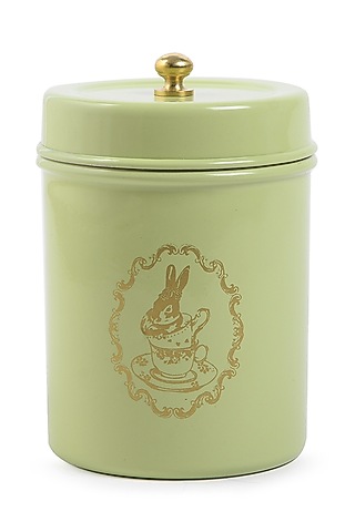 Pista Green Galvanised Steel Canister by Living with Elan