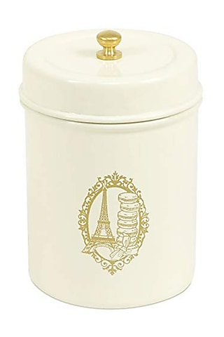 Ivory Galvanised Steel Canister by Living with Elan
