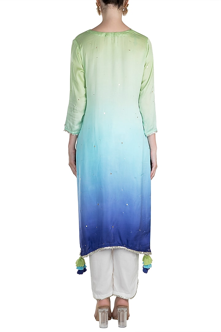 Mint Green Kurta Set by Maayera Jaipur at Pernia's Pop Up Shop