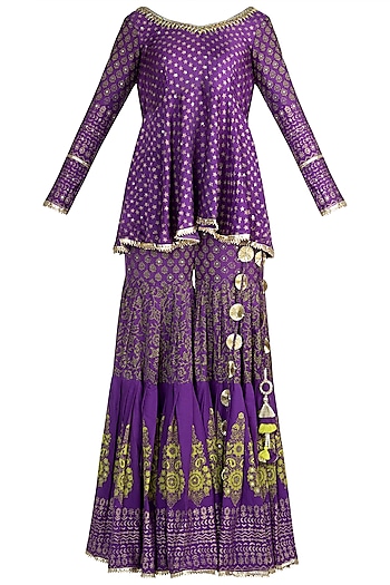Purple Cotton Sharara Set Design by Maayera Jaipur at Pernia's Pop Up ...