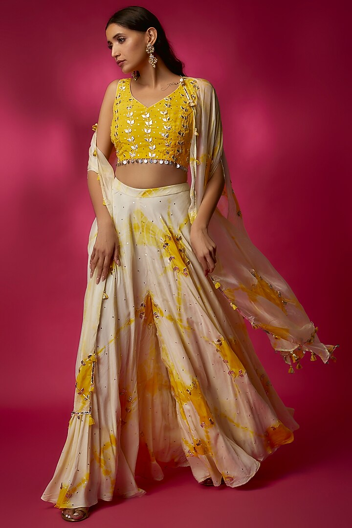 Ivory Spun Silk Co-Ord Set by Maayera Jaipur at Pernia's Pop Up Shop