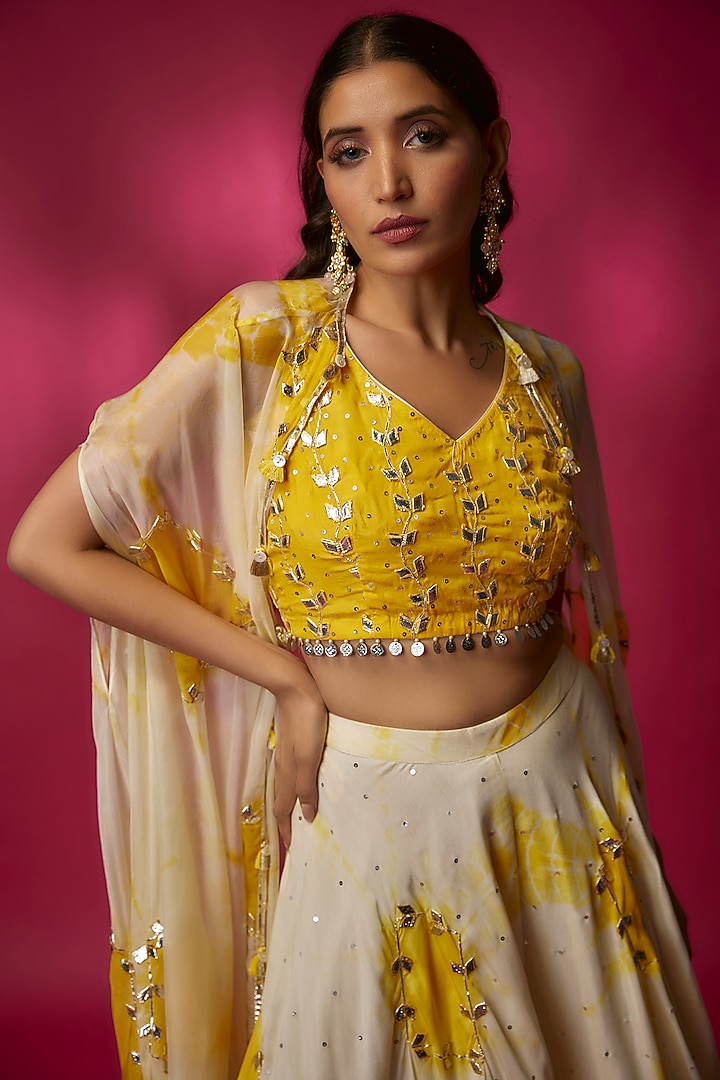 Ivory Spun Silk Co-Ord Set by Maayera Jaipur at Pernia's Pop Up Shop