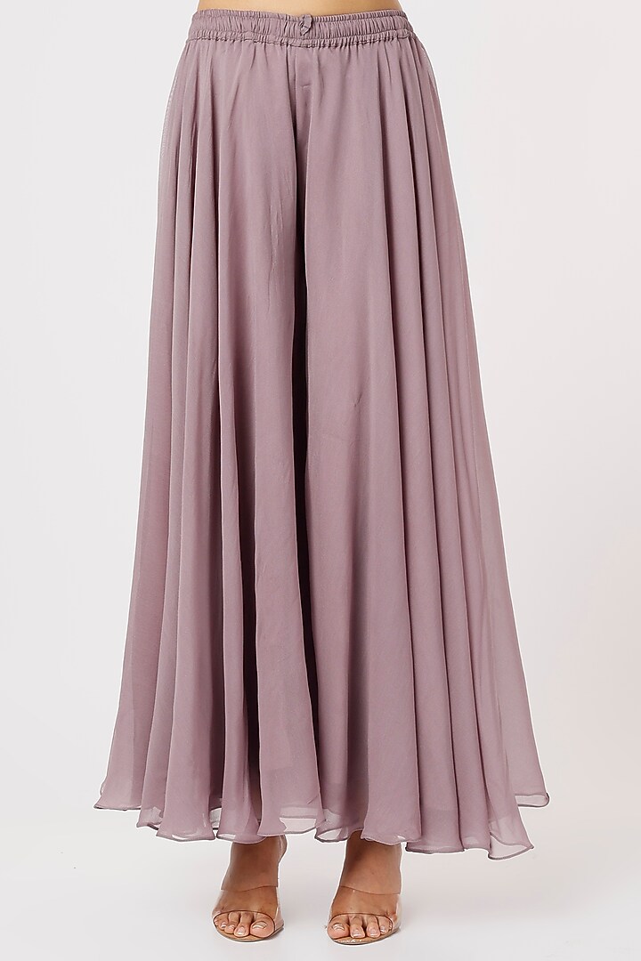 Mauve Embroidered Wedding Sharara Set by Mahima Batra at Pernia's Pop Up Shop