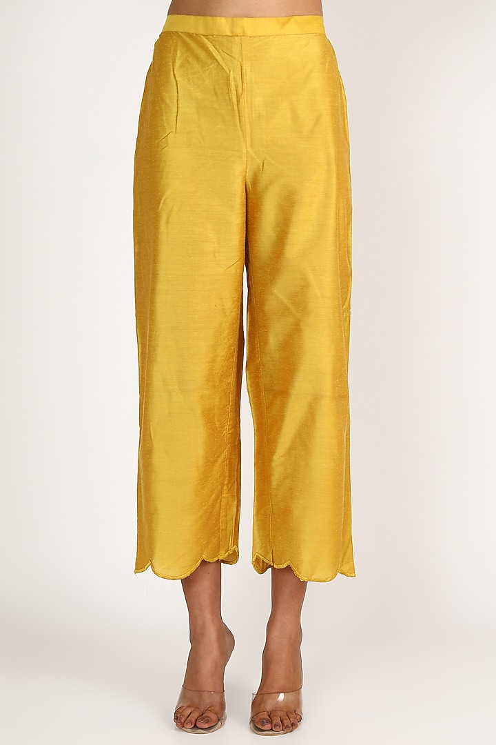 Yellow Embroidered Tunic Set by Maithili by Anju Nath at Pernia's Pop Up Shop