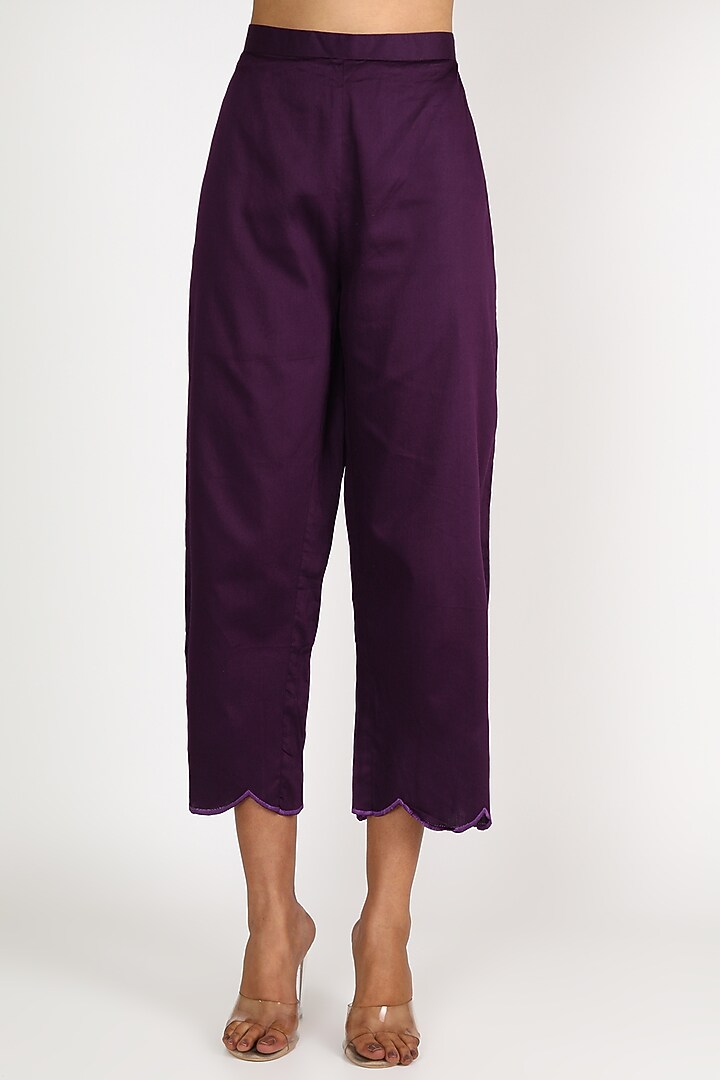 Purple Embroidered Tunic Set by Maithili by Anju Nath at Pernia's Pop Up Shop