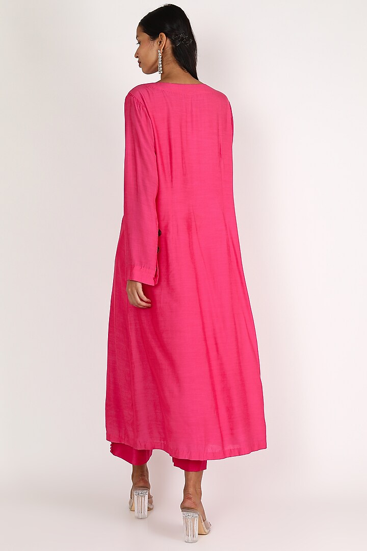 Blush Pink Embroidered Tunic Set by Maithili by Anju Nath at Pernia's Pop Up Shop