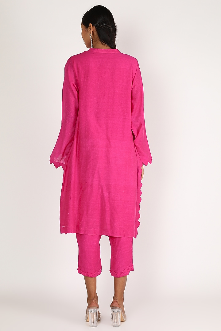 Blush Pink Gota Embroidered Tunic Set by Maithili by Anju Nath at Pernia's Pop Up Shop