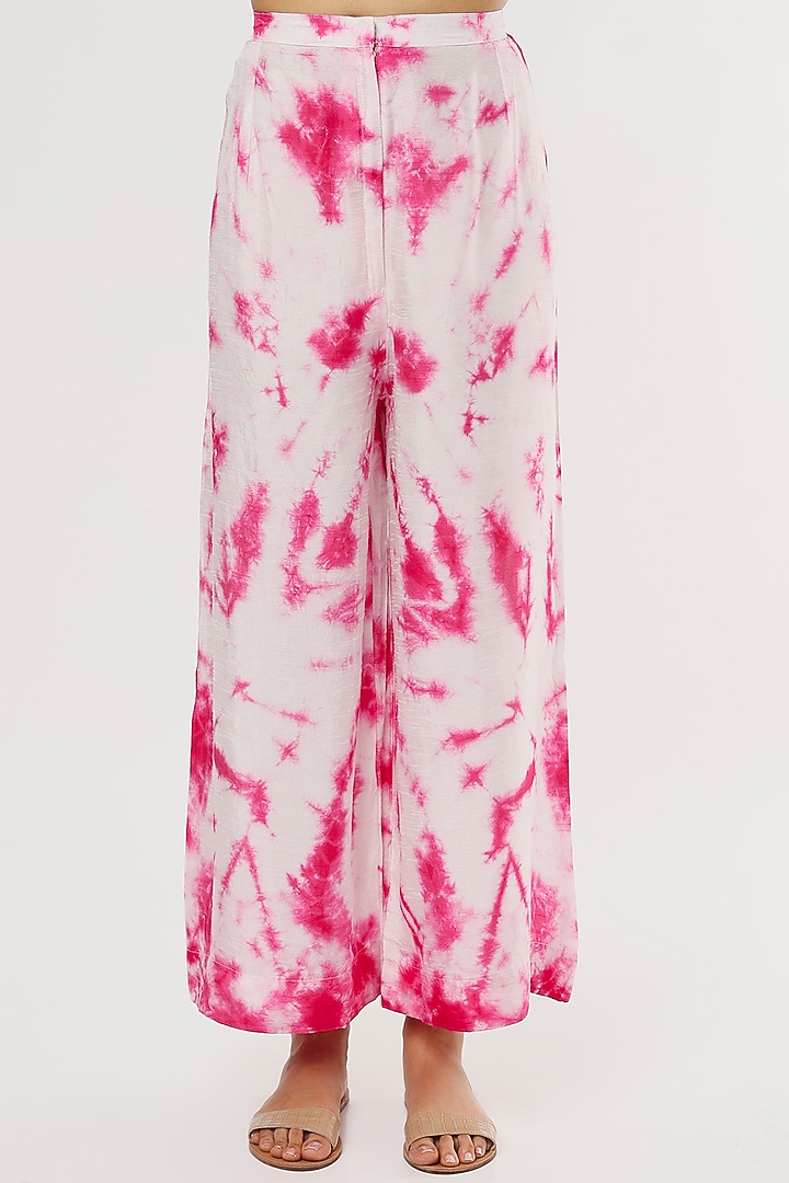 Fuchsia Printed Pinched Kaftan Set by Mahi Calcutta at Pernia's Pop Up Shop