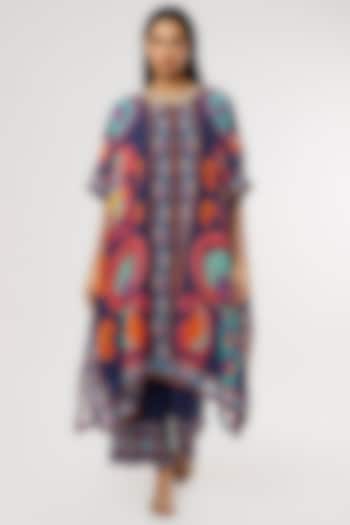 Purple Printed Suzani Kaftan Set by Mahi Calcutta at Pernia's Pop Up Shop
