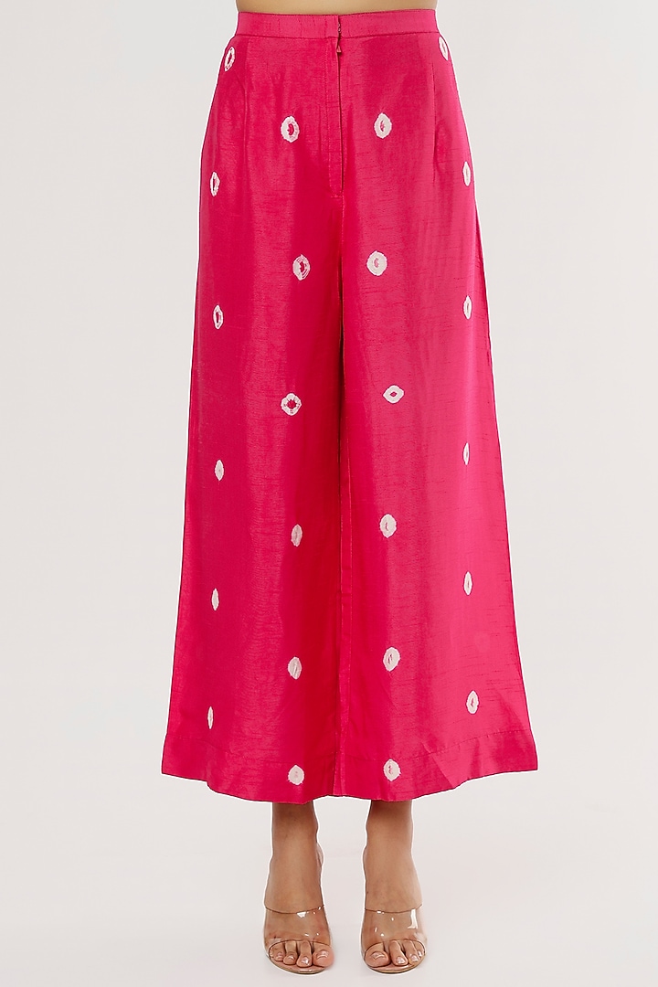Fuchsia Printed Cowl-Cut Kaftan Set by Mahi Calcutta at Pernia's Pop Up Shop