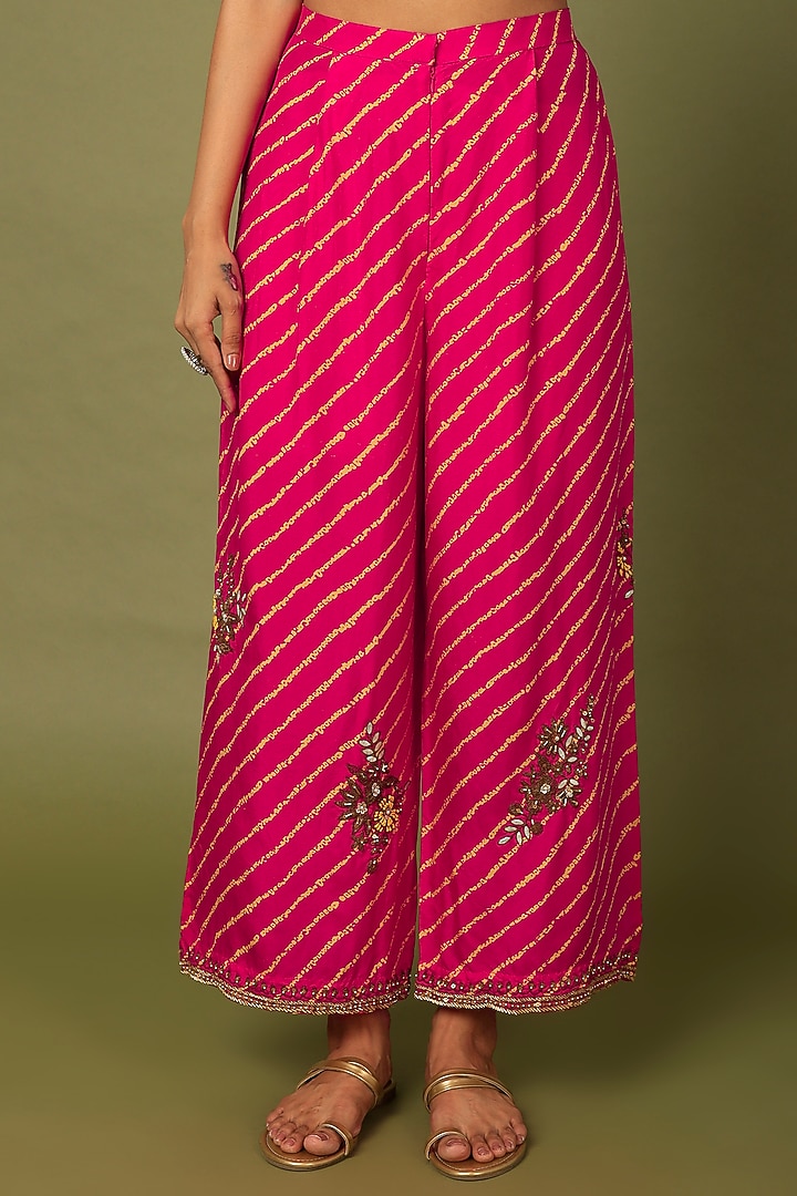 Vermillion Red Embroidered Kaftan Set by Mahi Calcutta at Pernia's Pop Up Shop