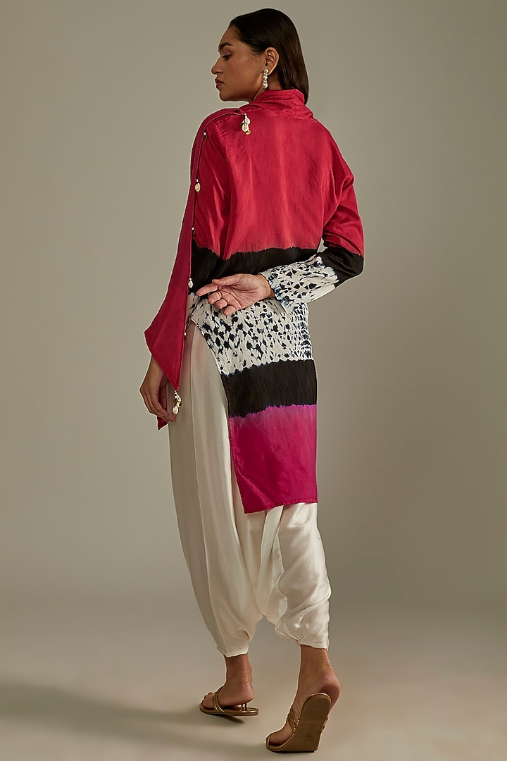 Ivory Modal Satin Pant Set by Mahi Calcutta at Pernia's Pop Up Shop
