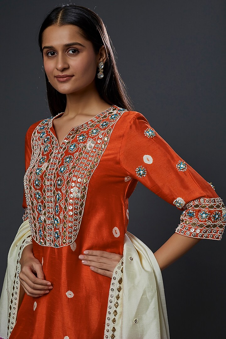 Raspberry Purple Cotton Silk Wedding Sharara Set by Mahi Calcutta at Pernia's Pop Up Shop