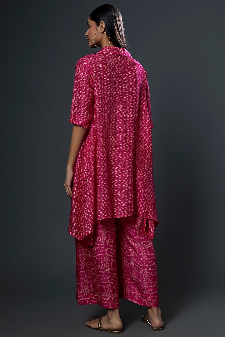 Fuchsia Pink Printed Co-Ord Set by Mahi Calcutta at Pernia's Pop Up Shop
