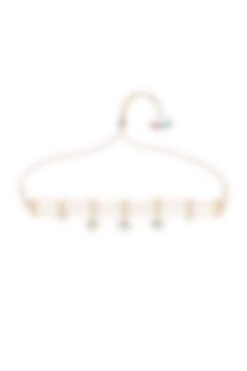 Gold Finish Kundan Polki Choker Necklace by Maisara Jewelry at Pernia's Pop Up Shop