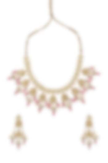 Gold Finish Beaded Necklace Set by Maisara Jewelry