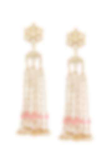 Gold Finish Copper Dangler Earrings by Maisara Jewelry at Pernia's Pop Up Shop