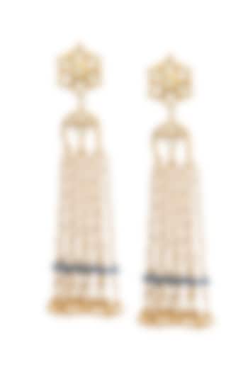 Gold Finish Copper Dangler Earrings by Maisara Jewelry at Pernia's Pop Up Shop