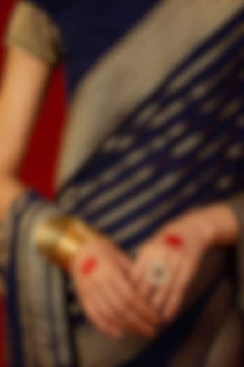 Gold Finish Kundan Polki Ring by Maisara Jewelry at Pernia's Pop Up Shop