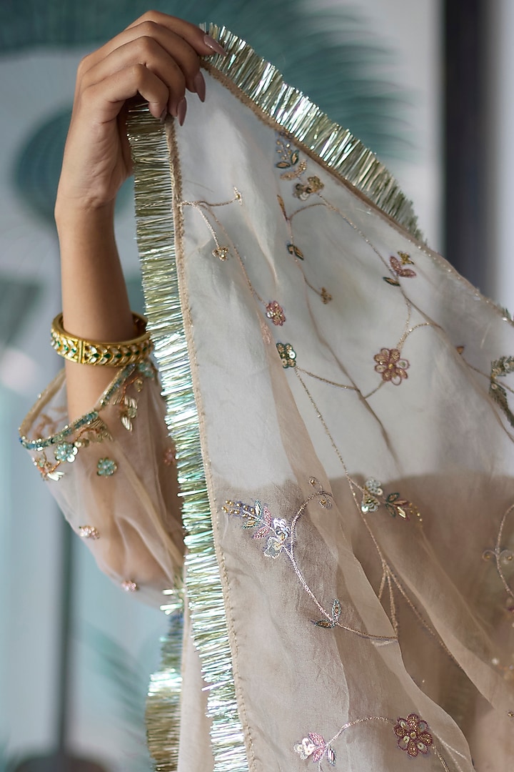 Gold Finish Green Kundan Polki Jadau Openable Bangles (Set Of 2) by Maisara Jewelry at Pernia's Pop Up Shop