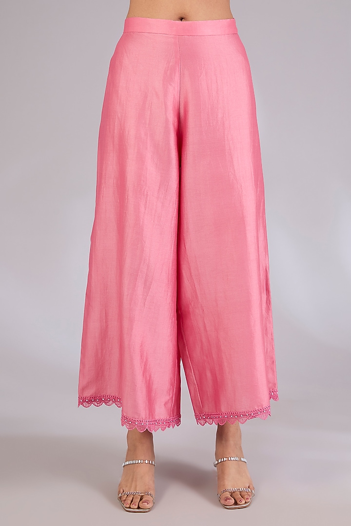 Champagne Gold Chanderi Wedding Anarkali Set by Mandira Wirk - Indian at Pernia's Pop Up Shop