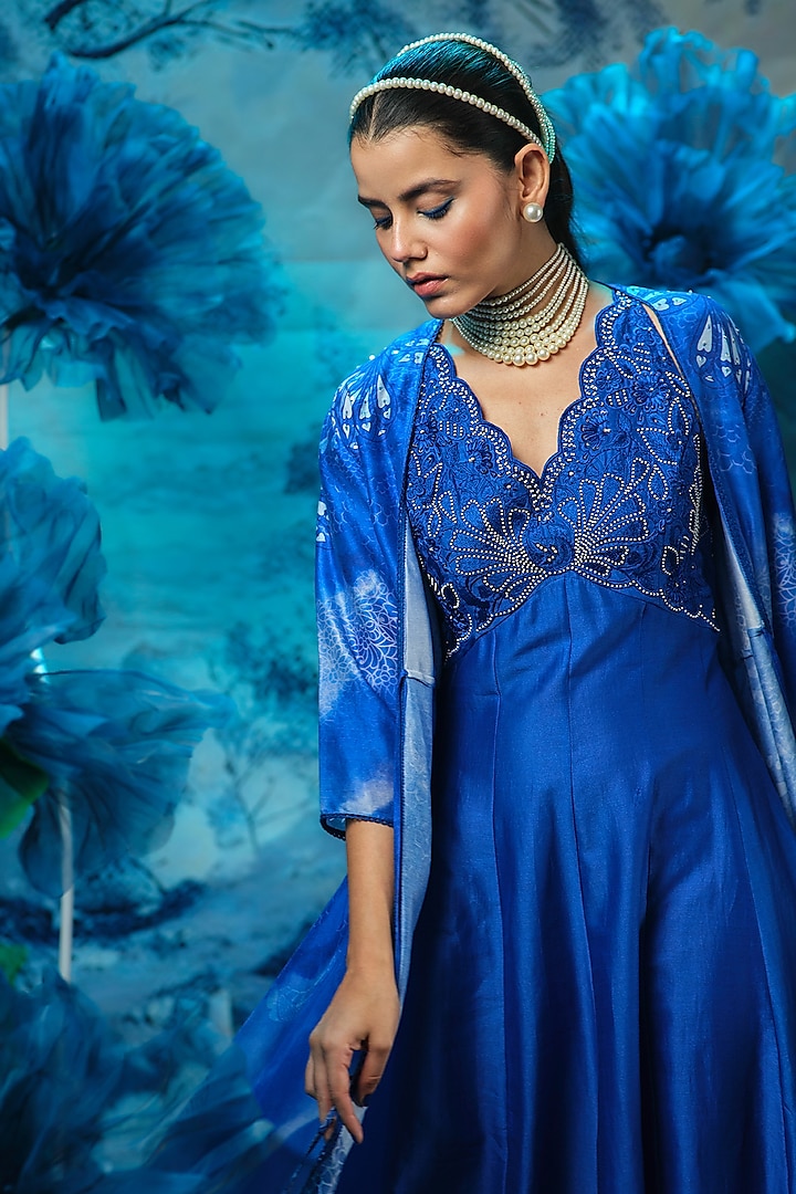 sachin and babi light blue dress Indian Long Dresses For Party main image 0
