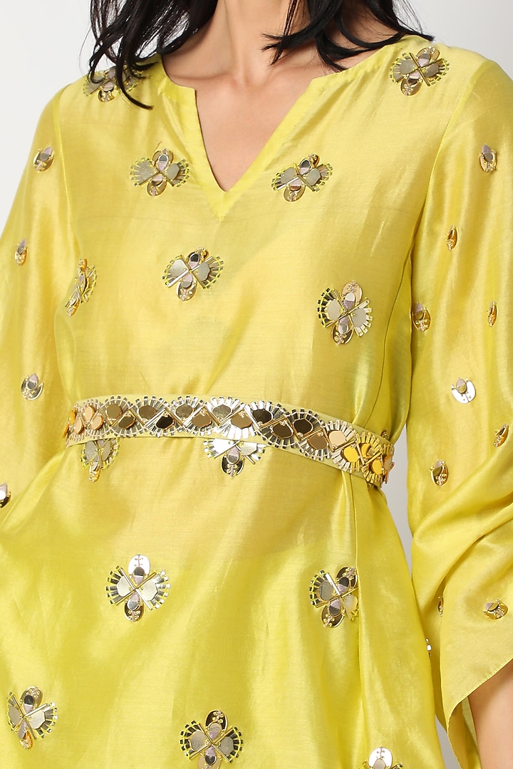 Lime Green Embroidered Wedding Sharara Set by Maison Blu at Pernia's Pop Up Shop