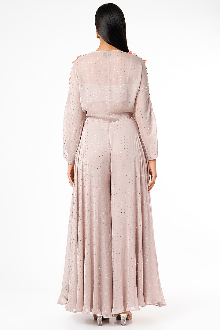Mauve Embroidered Wedding Sharara Set by Maison Blu at Pernia's Pop Up Shop