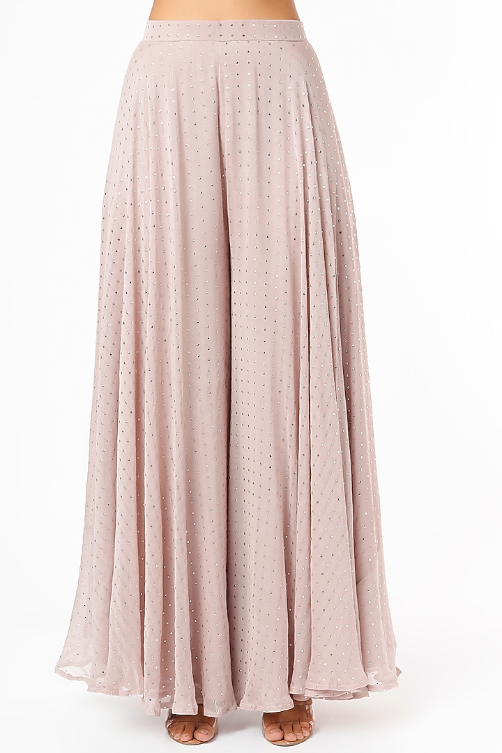 Mauve Embroidered Wedding Sharara Set by Maison Blu at Pernia's Pop Up Shop