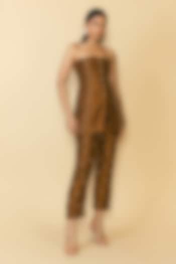 Chrome Silk Studded Pant Set by Maison Blu at Pernia's Pop Up Shop