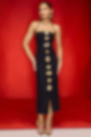 Black Linen Tube Vacation Dress by Maison Blu at Pernia's Pop Up Shop