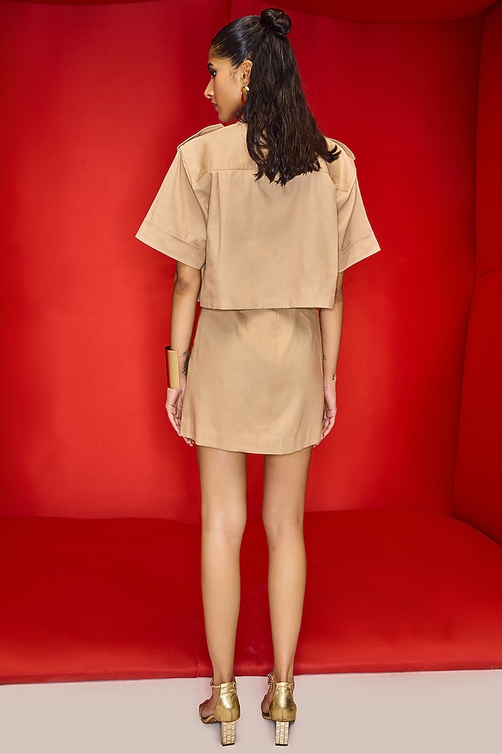 Sand Linen Mini Skirt Set by Maison Blu at Pernia's Pop Up Shop