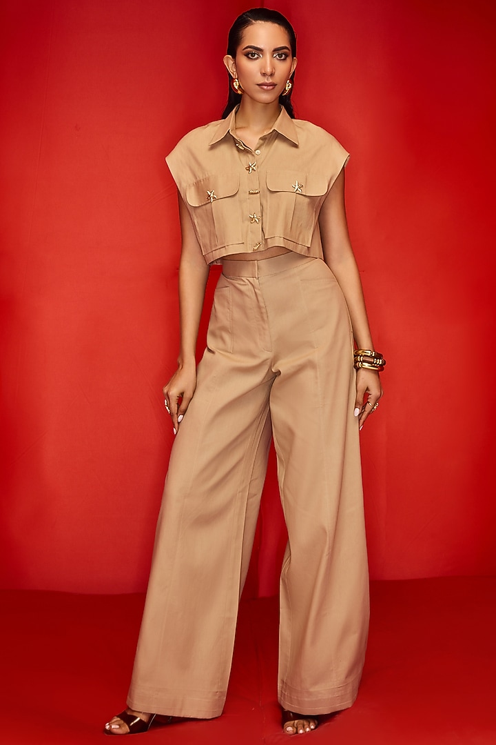 Sand Linen Co-Ord Set by Maison Blu at Pernia's Pop Up Shop