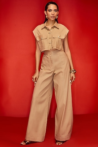 Sand Linen Co-Ord Set by Maison Blu